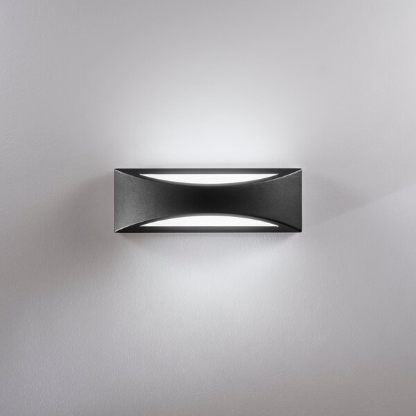 FAN LED-W-WEISS-NER Venkovní nástěnné svítidlo LED WEISS hliník černá 16W 1800LM CCT IP54 35x12x11,3 cm - FANEUROPE