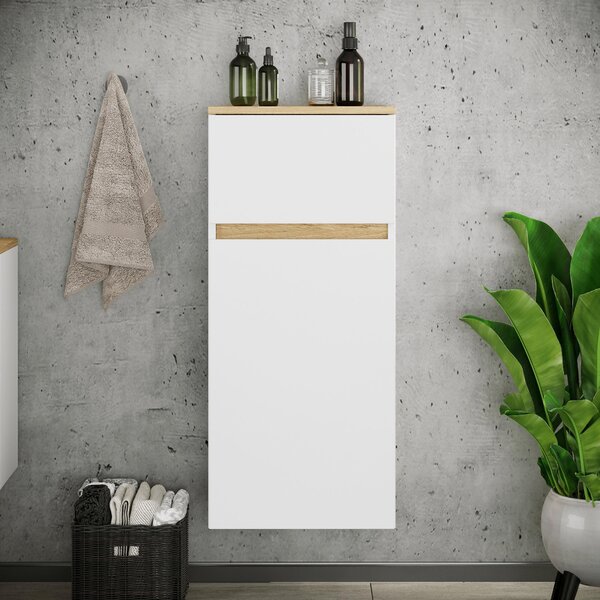 MIDI SKŘÍŇKA, bílá, medový dub, 41/90/35 cm MID.YOU - Koupelnové série, Online Only