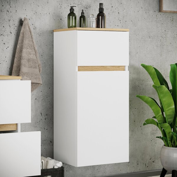 MIDI SKŘÍŇKA, bílá, medový dub, 41/90/35 cm MID.YOU - Koupelnové série, Online Only