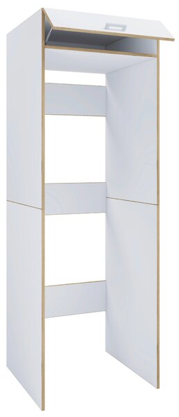 SKŘÍŇKA NAD PRAČKU, bílá, medový dub, 67/200/68 cm MID.YOU - Víceúčelové skříně, Online Only