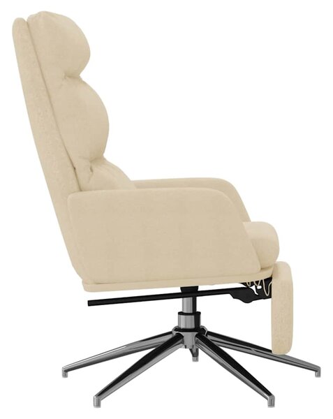 Relaxační křeslo s podnožkou krémové textil 3097526