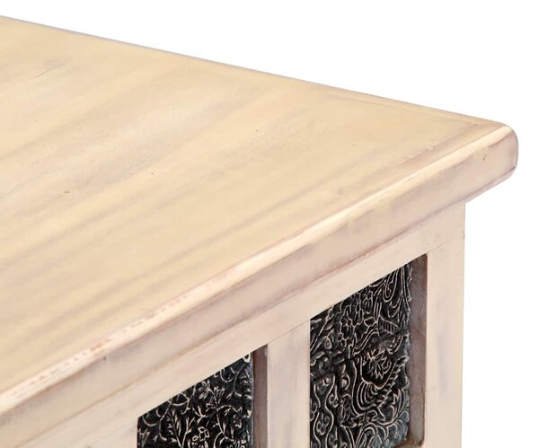 Úložný box bílý 110 x 40 x 45 cm masivní akáciové dřevo 247670