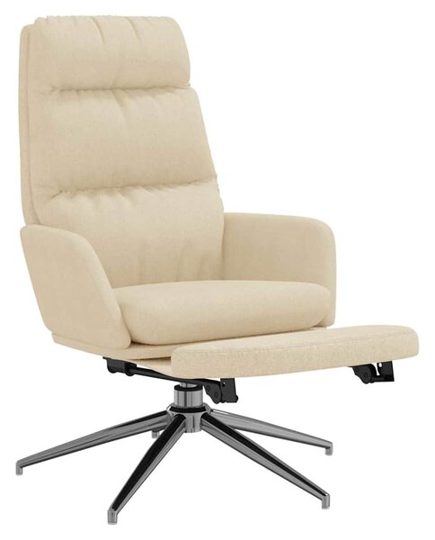 Relaxační křeslo s podnožkou krémové textil 3097526