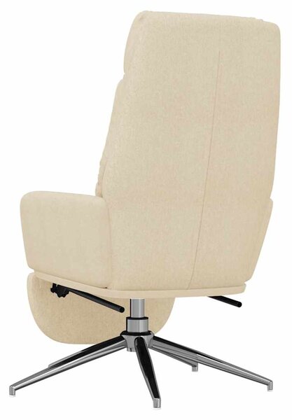 Relaxační křeslo s podnožkou krémové textil 3097526