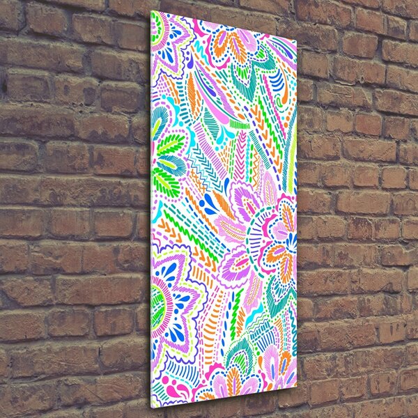 Vertikální Foto obraz fotografie na skle Květinový vzor osv-84405532