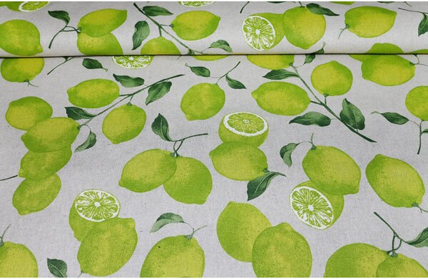 Dekorační látka citróny, š. 140 cm Barva Vícebarevná Rozměry Šířka 140 cm