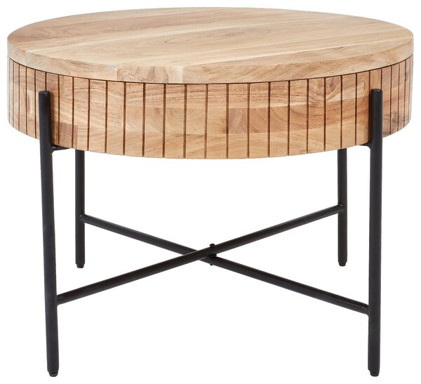KONFERENČNÍ STOLEK, černá, barvy akácie, dřevo, kov, 70/70/50 cm Carryhome - Konferenční stolky