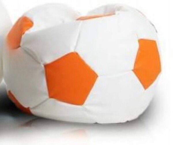 Sedací vak malá bílo oranžová fotbalový míč TiaHome