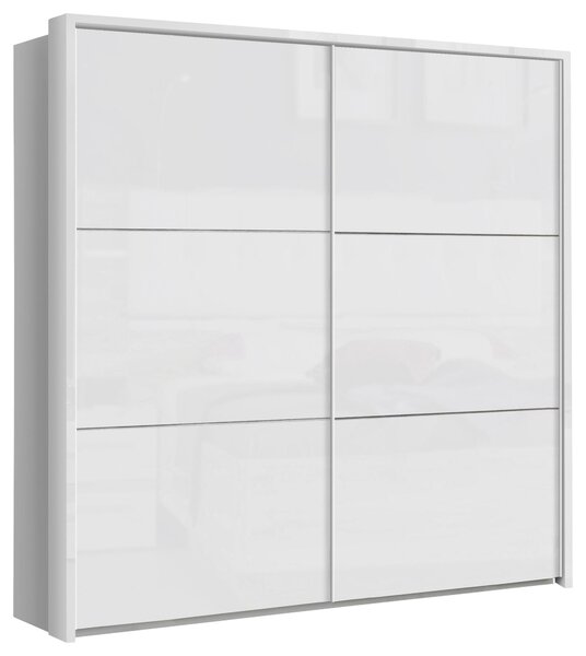 SKŘÍŇ S POSUVNÝMI DVEŘMI, bílá, vysoce lesklá bílá, 200,1/209,7/61,2 cm home24 - Šatní skříně