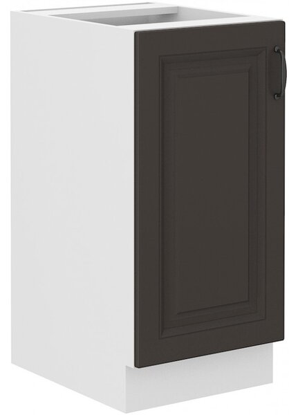 Dolní jednodveřová skříňka SOPHIA - šířka 40 cm, tmavě šedá / bílá
