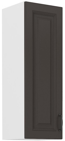 Vysoká horní skříňka SOPHIA - šířka 30 cm, tmavě šedá / bílá