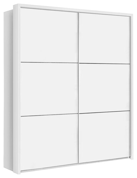 SKŘÍŇ S POSUVNÝMI DVEŘMI, bílá, vysoce lesklá bílá, 170,3/209,7/61,2 cm home24 - Šatní skříně