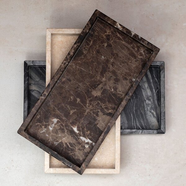 Mramorový dekorativní tác 16x31 cm Marble – Mette Ditmer Denmark