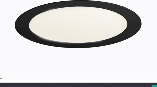 KHL K51702.03.RF.BK-BK.OP.ST.8.27 DISC zapuštěné svítidlo s rámečkem 225 mm černá 20W 2700K Non-Dimm - KOHL-Lighting