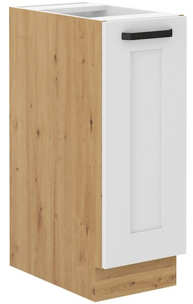 Výsuvná skříňka LAILI - šířka 30 cm, bílá / dub artisan