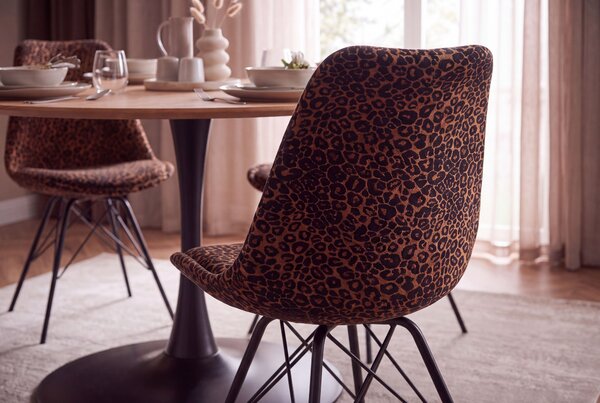 2SET jídelní židle SCANDINAVIA LEOPARD žinylková tkanina Nábytek | Jídelní prostory | Jídelní židle | Klasické
