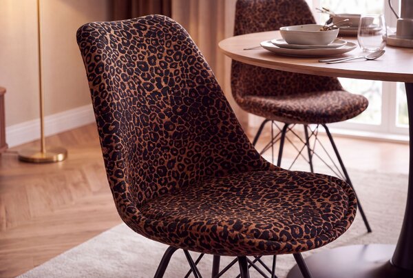 2SET jídelní židle SCANDINAVIA LEOPARD žinylková tkanina Nábytek | Jídelní prostory | Jídelní židle | Klasické
