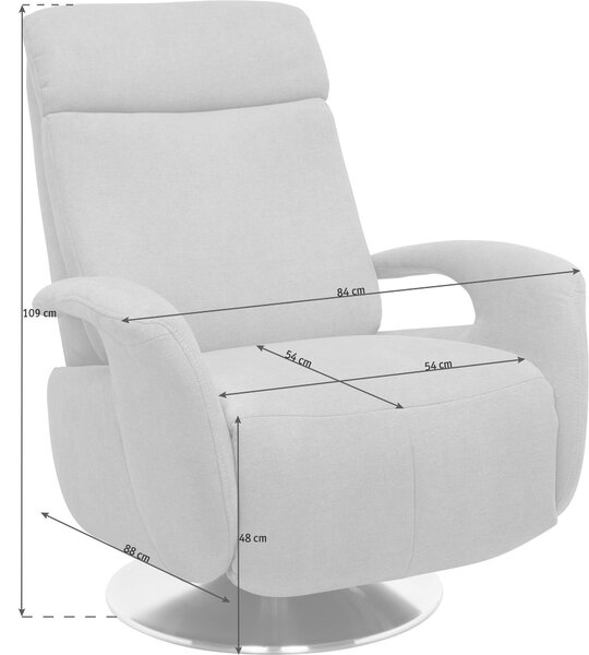 RELAXAČNÍ KŘESLO, textil, šedavě hnědá Beldomo System - Relaxační křesla