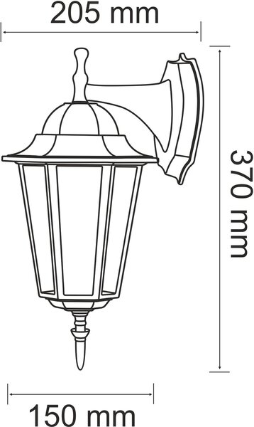 Goldlux Liguria venkovní nástěnné svítidlo 1x20 W patina 201966