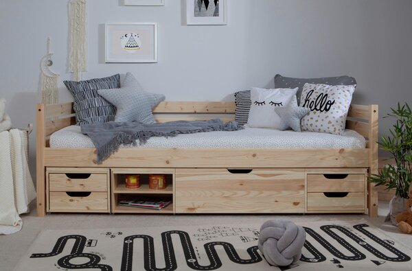 POSTEL S ÚLOŽNÝM PROSTOREM, 90/200 cm, přírodní barvy MID.YOU - Online Only dětské postele, Online Only