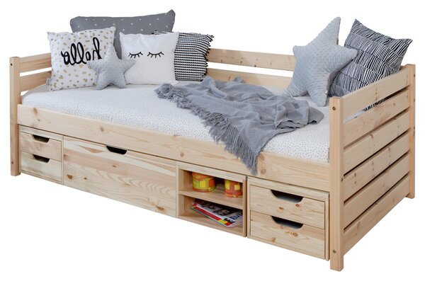 POSTEL S ÚLOŽNÝM PROSTOREM, 90/200 cm, přírodní barvy MID.YOU - Online Only dětské postele, Online Only