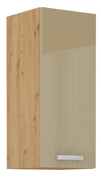 Vysoká horní skříňka ADARA - šířka 30 cm, cappucino / dub artisan