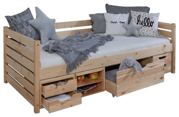 POSTEL S ÚLOŽNÝM PROSTOREM, 90/200 cm, přírodní barvy MID.YOU - Online Only dětské postele, Online Only
