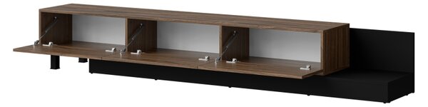 Rozkládací TV stolek Acrekon 215 - 320 cm, Barva: ořěch / černá 5903211537974