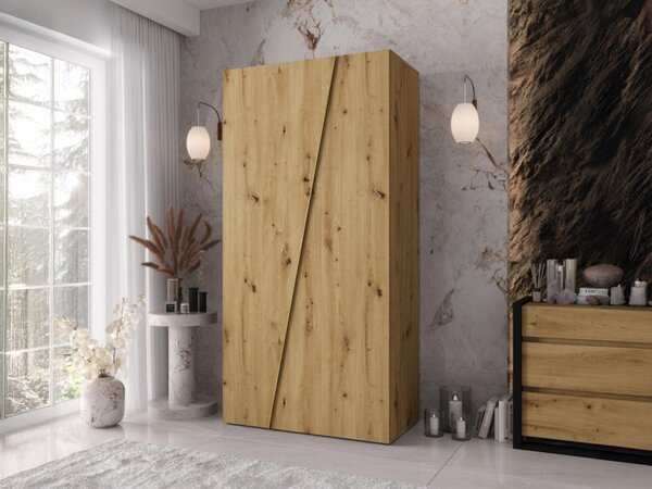 Moderní skříň Grelipt 100 cm, Barva: ořech warmia / ořech warmia + černá 5903211531798