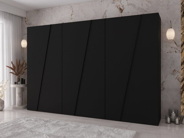 Moderní skříň Grelipt 300 cm, Barva: černá 5903211531934