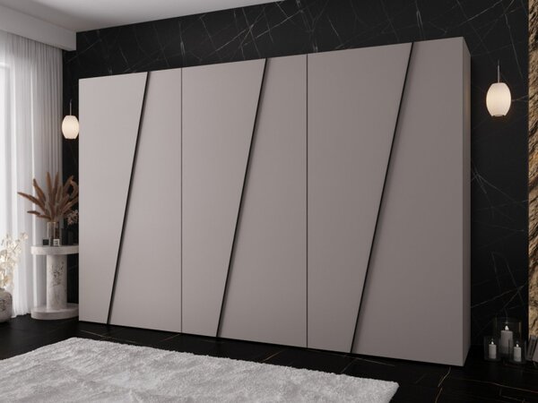 Moderní skříň Grelipt 300 cm, Barva: černá 5903211531934