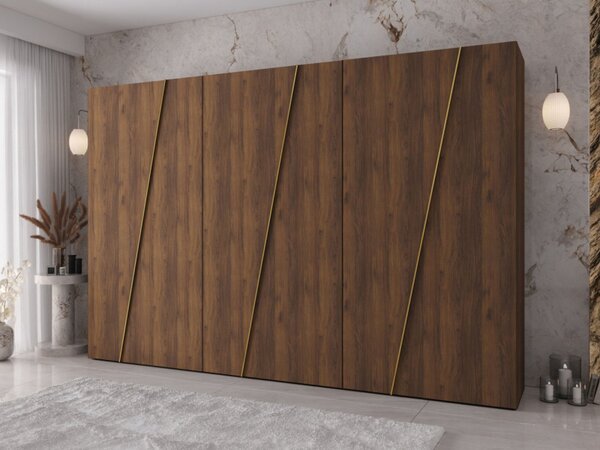 Moderní skříň Grelipt 300 cm, Barva: černá 5903211531934