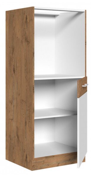 Kuchyňská skříňka na vestavnou troubu VANYA - šířka 60 cm, bílá / dub lancelot