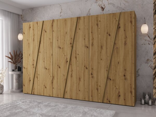 Moderní skříň Grelipt 300 cm, Barva: černá 5903211531934