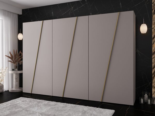 Moderní skříň Grelipt 300 cm, Barva: černá 5903211531934