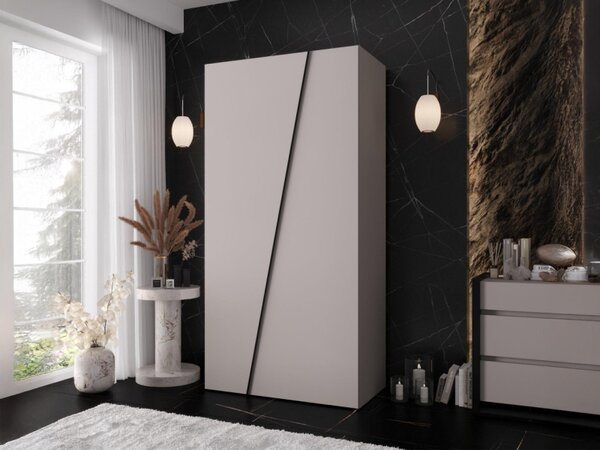 Moderní skříň Grelipt 100 cm, Barva: ořech warmia / ořech warmia + černá 5903211531798