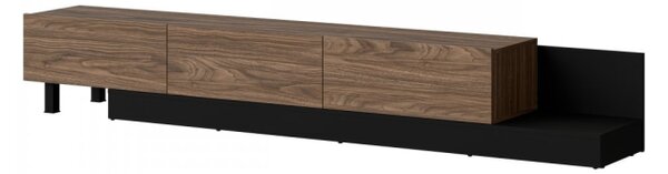 Rozkládací TV stolek Acrekon 215 - 320 cm, Barva: ořěch / černá 5903211537974
