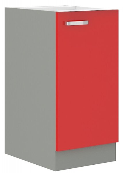 Dolní jednodveřová skříňka ULLERIKE - šířka 40 cm, červená / šedá