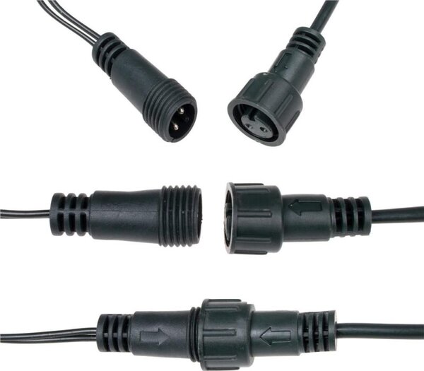 LED světelný řetěz - 17,5m, 300LED, IP44, modrá + záblesky