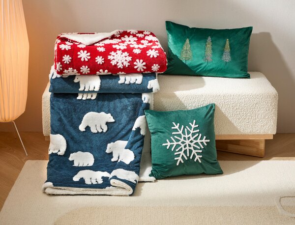 DOMÁCÍ DEKA, polyester, 150/200 cm X-Mas - Deky, Online Only