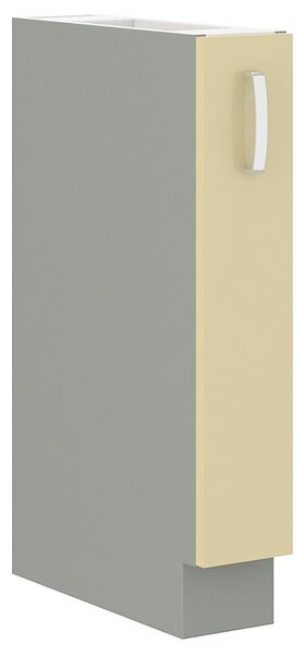 Výsuvná skříňka ULLERIKE - šířka 15 cm, krémová / šedá