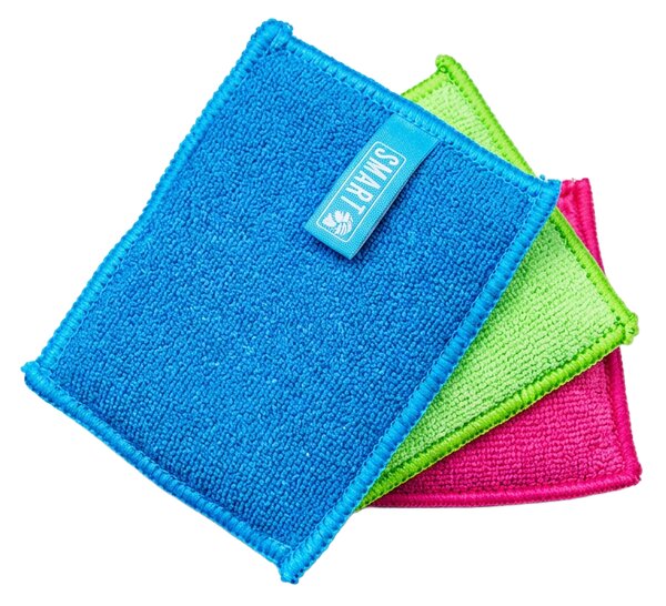 HITEKO (Smart microfiber system) Houbičky na nádobí z mikrovlákna, pratelné, 3ks v balení
