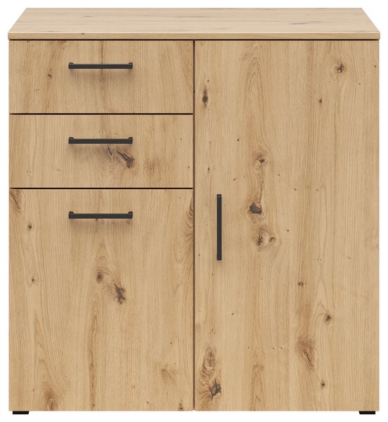 KOMODA, dub artisan, 80/83/52 cm Carryhome - Široké komody