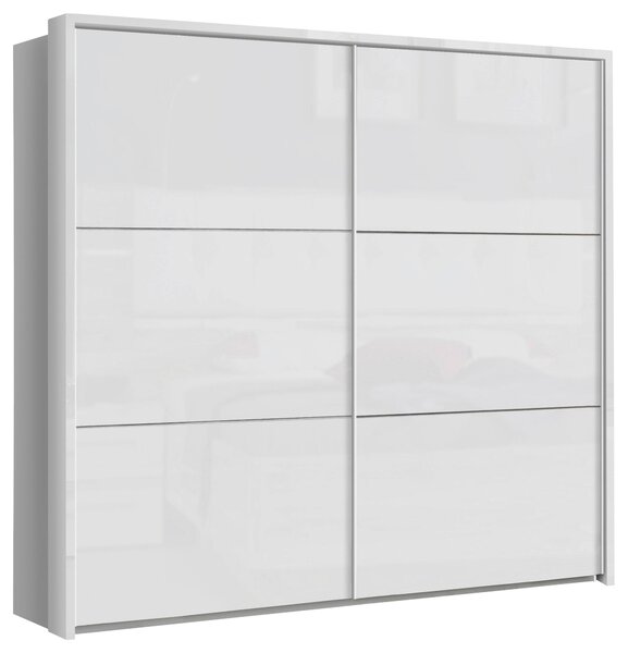 SKŘÍŇ S POSUVNÝMI DVEŘMI, bílá, vysoce lesklá bílá, 220/209,7/61,2 cm home24 - Šatní skříně