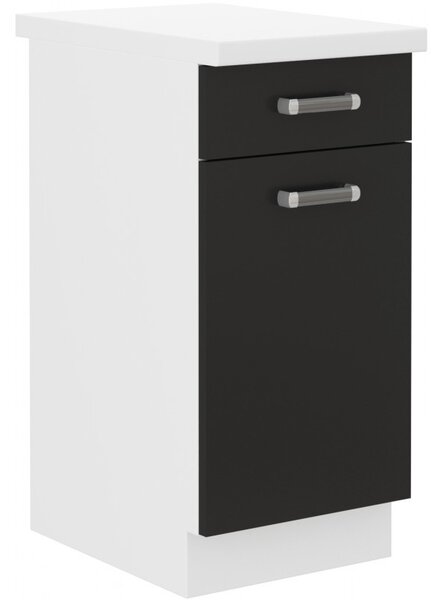 Kuchyňská skříňka s šuplíkem ODONA - šířka 40 cm, černá / bílá