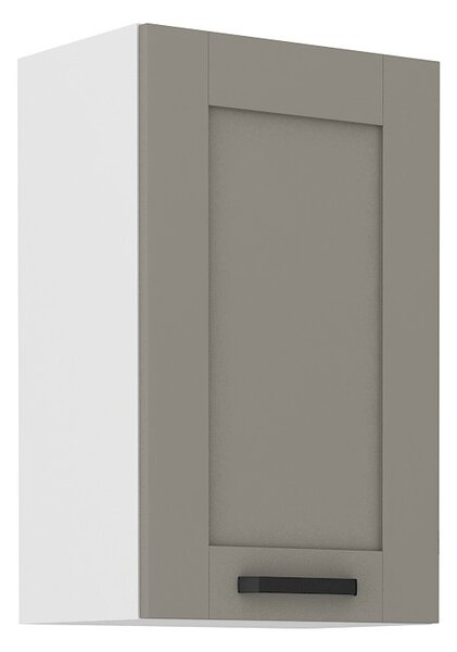 Horní kuchyňská skříňka LAILI - šířka 45 cm, světle šedá / bílá