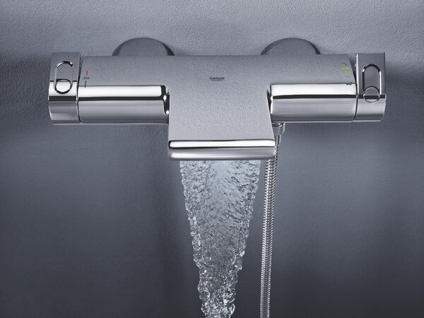 Grohe Grohtherm vanová baterie na stěnu s termostatem chrom 34174001