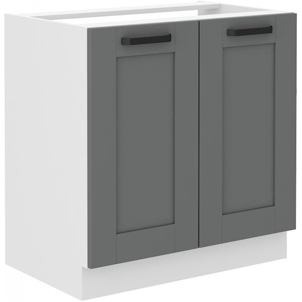 Dřezová skříňka LAILI - šířka 80 cm, šedá / bílá