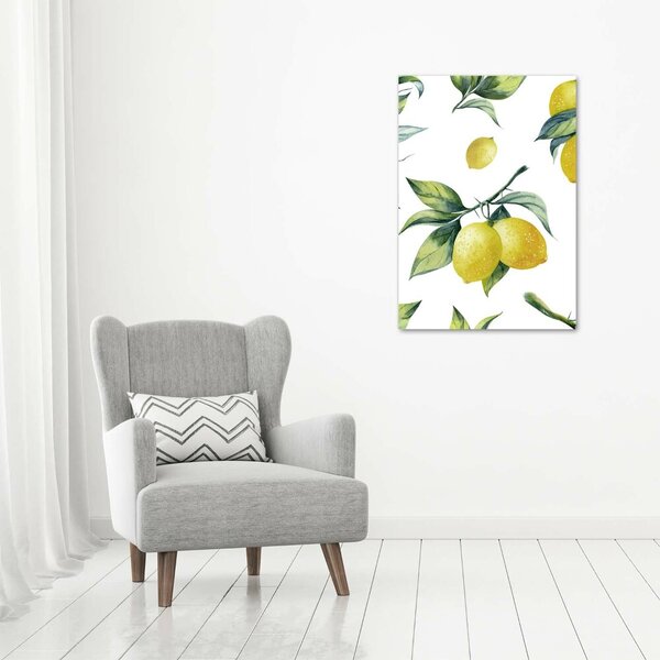 Vertikální Moderní obraz canvas na rámu Citrony ocv-85316646