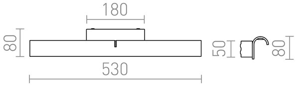 MARAIS 53 nástěnné svítidlo bílé 230V LED 18W 1465lm 3000K IP44 - RED - DESIGN RENDL